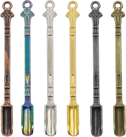 6 Pcs Mini Spoons, Colorful Metal Tiny Scoops, 3 Inch | Solid Metal Resists Bending, Colorful Finishes For Identification, Smooth Edges Protect Containers, Fits Spice Jars Bottles