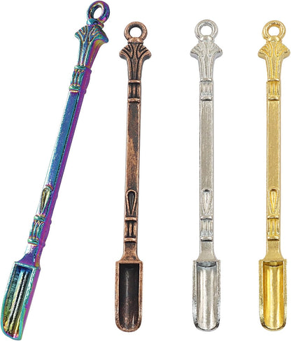 6 Pcs Mini Spoons, Colorful Metal Tiny Scoops, 3 Inch | Solid Metal Resists Bending, Colorful Finishes For Identification, Smooth Edges Protect Containers, Fits Spice Jars Bottles