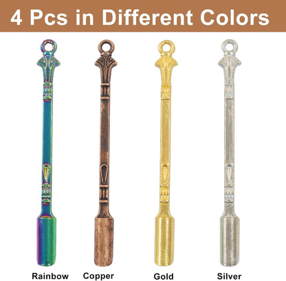 6 Pcs Mini Spoons, Colorful Metal Tiny Scoops, 3 Inch | Solid Metal Resists Bending, Colorful Finishes For Identification, Smooth Edges Protect Containers, Fits Spice Jars Bottles