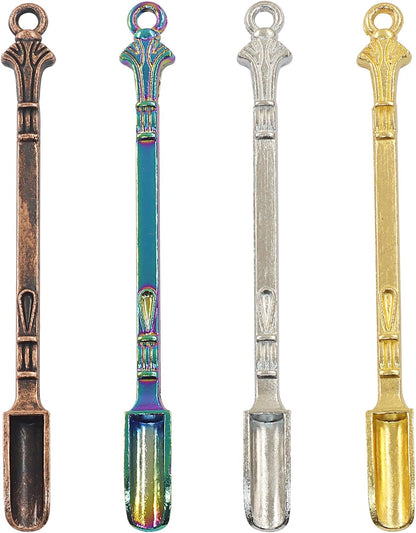 6 Pcs Mini Spoons, Colorful Metal Tiny Scoops, 3 Inch | Solid Metal Resists Bending, Colorful Finishes For Identification, Smooth Edges Protect Containers, Fits Spice Jars Bottles