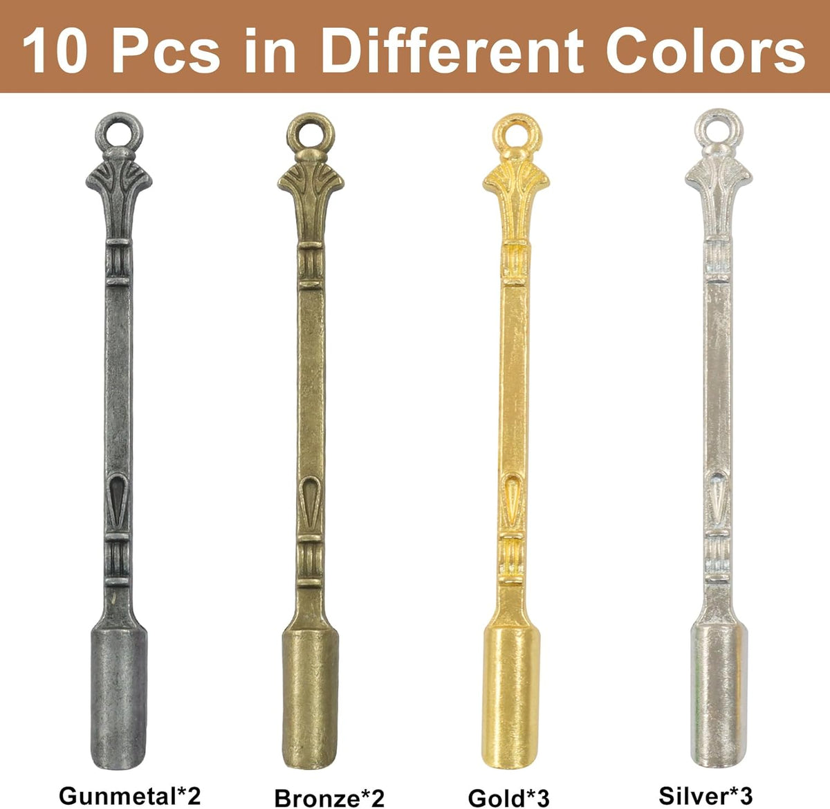 6 Pcs Mini Spoons, Colorful Metal Tiny Scoops, 3 Inch | Solid Metal Resists Bending, Colorful Finishes For Identification, Smooth Edges Protect Containers, Fits Spice Jars Bottles
