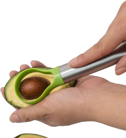Avocado Slicer, 2 in 1 Stainless Steel Avocado Cutter Slicer/Peeler and Avocado Pit Remover, Cutting Thin Slices, Avocados Tool Fruit Cutter, Dishwasher Safe