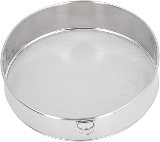 80 Mesh Round Sifter, Large Size Anti Stick Coated Stainless Steel Flour Sieve for Powdered Sugar Cocoa Powder