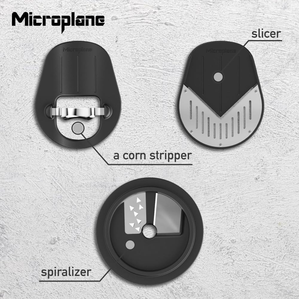 3-piece Gourmet Jar Top Collection, Vegetable Spiralizer, Corn Stripper & Peeler, Vegetable Slicer, Stainless Steel Jar Tops, Wide-Mouth Mason Jar Compatible Vegetable Chopper