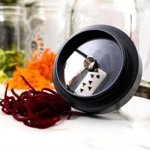 3-piece Gourmet Jar Top Collection, Vegetable Spiralizer, Corn Stripper & Peeler, Vegetable Slicer, Stainless Steel Jar Tops, Wide-Mouth Mason Jar Compatible Vegetable Chopper