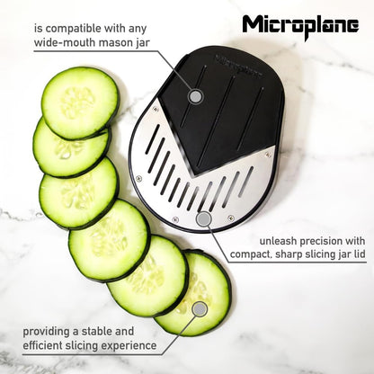 3-piece Gourmet Jar Top Collection, Vegetable Spiralizer, Corn Stripper & Peeler, Vegetable Slicer, Stainless Steel Jar Tops, Wide-Mouth Mason Jar Compatible Vegetable Chopper