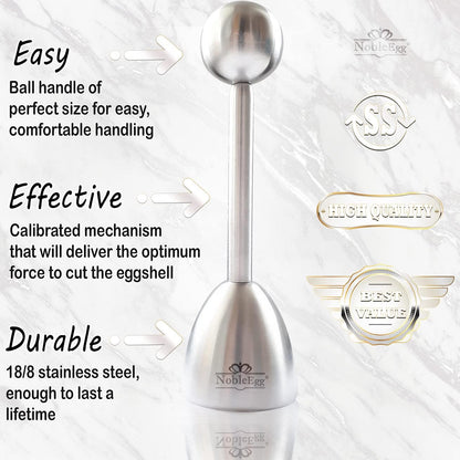 Egg Topper Opener Cracker Tool | Easily Cut and Remove the Top of Soft-Boiled Eggs