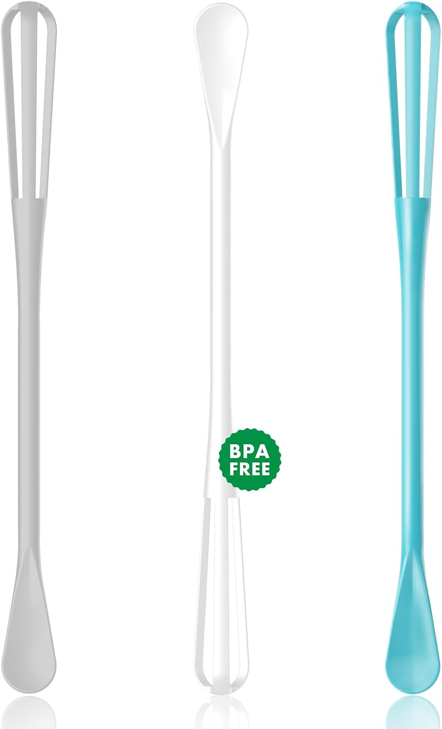 Scandinavian Modern Colors 2-In-1 Mini Whisk and Spoon, Set of 3