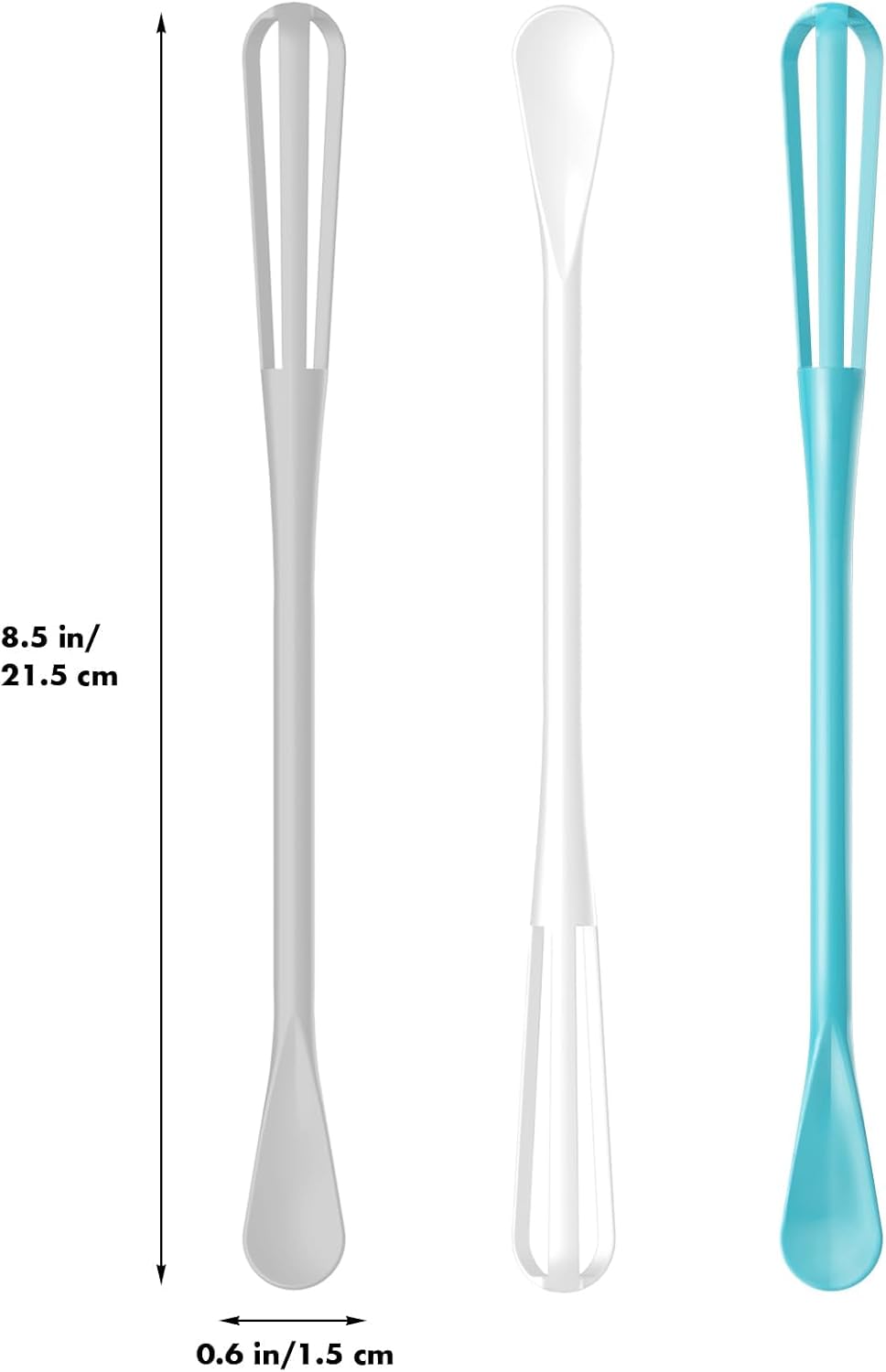 Scandinavian Modern Colors 2-In-1 Mini Whisk and Spoon, Set of 3