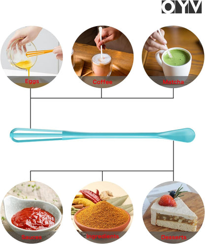 Scandinavian Modern Colors 2-In-1 Mini Whisk and Spoon, Set of 3