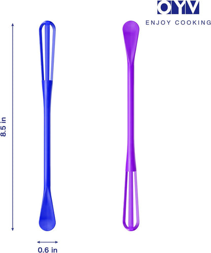 Scandinavian Modern Colors 2-In-1 Mini Whisk and Spoon, Set of 3