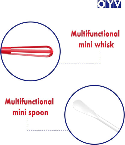 Scandinavian Modern Colors 2-In-1 Mini Whisk and Spoon, Set of 3
