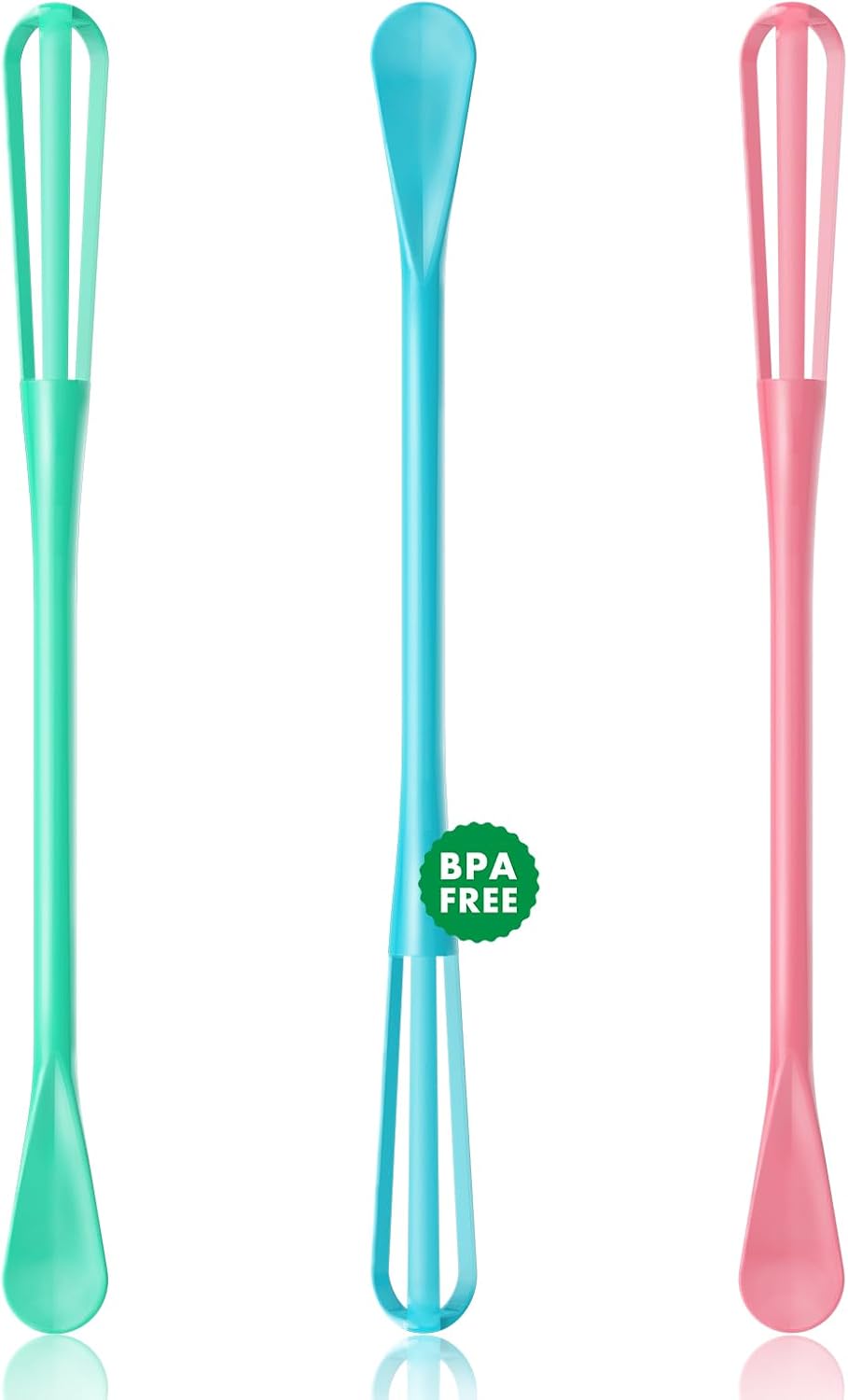 Scandinavian Modern Colors 2-In-1 Mini Whisk and Spoon, Set of 3