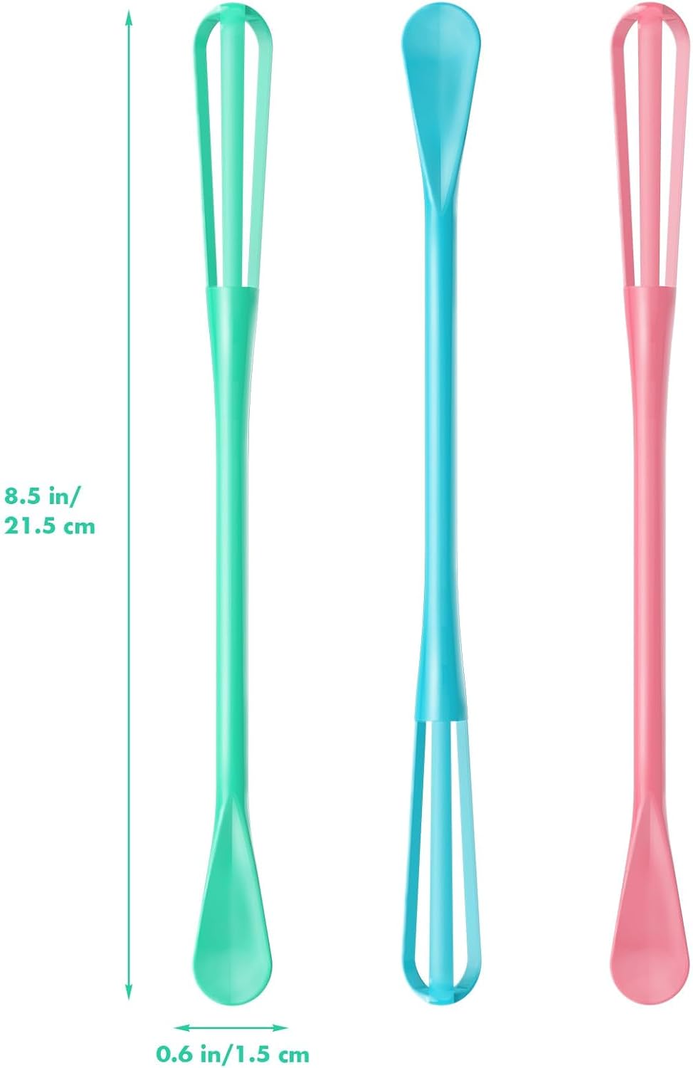 Scandinavian Modern Colors 2-In-1 Mini Whisk and Spoon, Set of 3