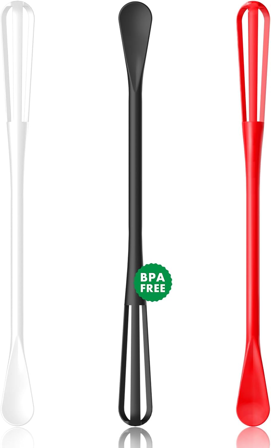 Scandinavian Modern Colors 2-In-1 Mini Whisk and Spoon, Set of 3