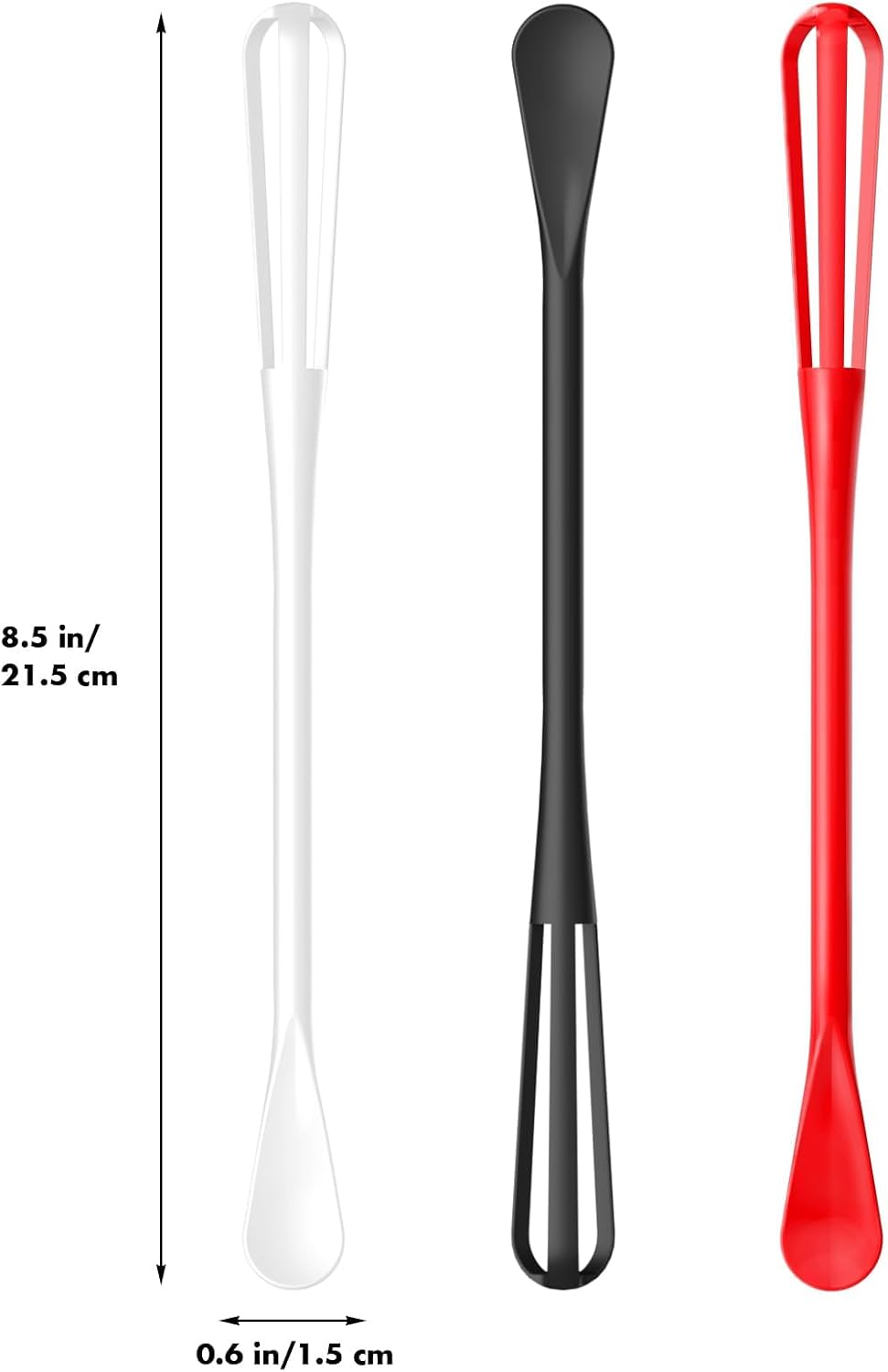 Scandinavian Modern Colors 2-In-1 Mini Whisk and Spoon, Set of 3