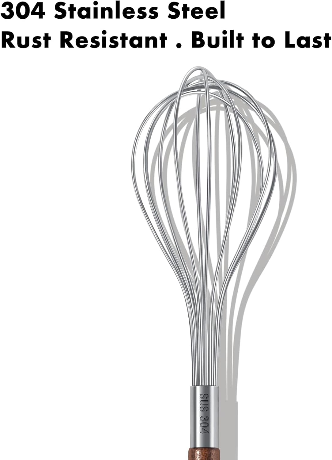 Scandinavian Modern Colors 2-In-1 Mini Whisk and Spoon, Set of 3