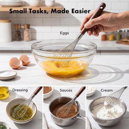 Scandinavian Modern Colors 2-In-1 Mini Whisk and Spoon, Set of 3