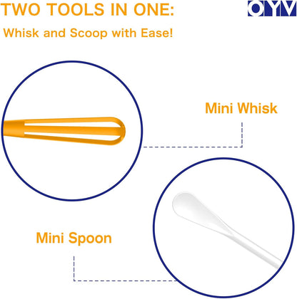 Scandinavian Modern Colors 2-In-1 Mini Whisk and Spoon, Set of 3