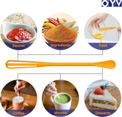 Scandinavian Modern Colors 2-In-1 Mini Whisk and Spoon, Set of 3