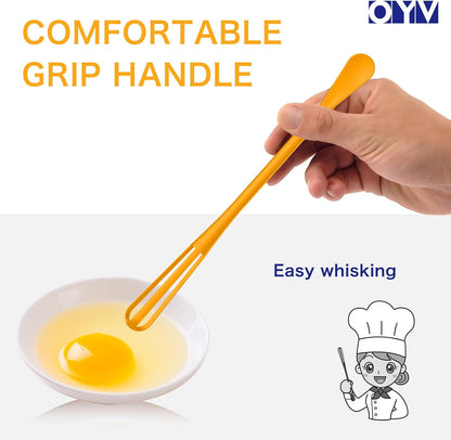 Scandinavian Modern Colors 2-In-1 Mini Whisk and Spoon, Set of 3