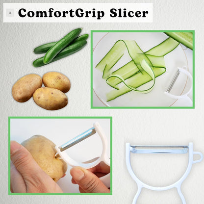 Japanese Julienne Peeler Vegetable Peeler Set - Julienne Slicer, Y Carrot/Zucchini/Cucumber/Potato Peelers, Vegetable Ribbon Slicer, Veggie Hand Peelers for Kitchen, Digital Recipe Book, Made in Japan