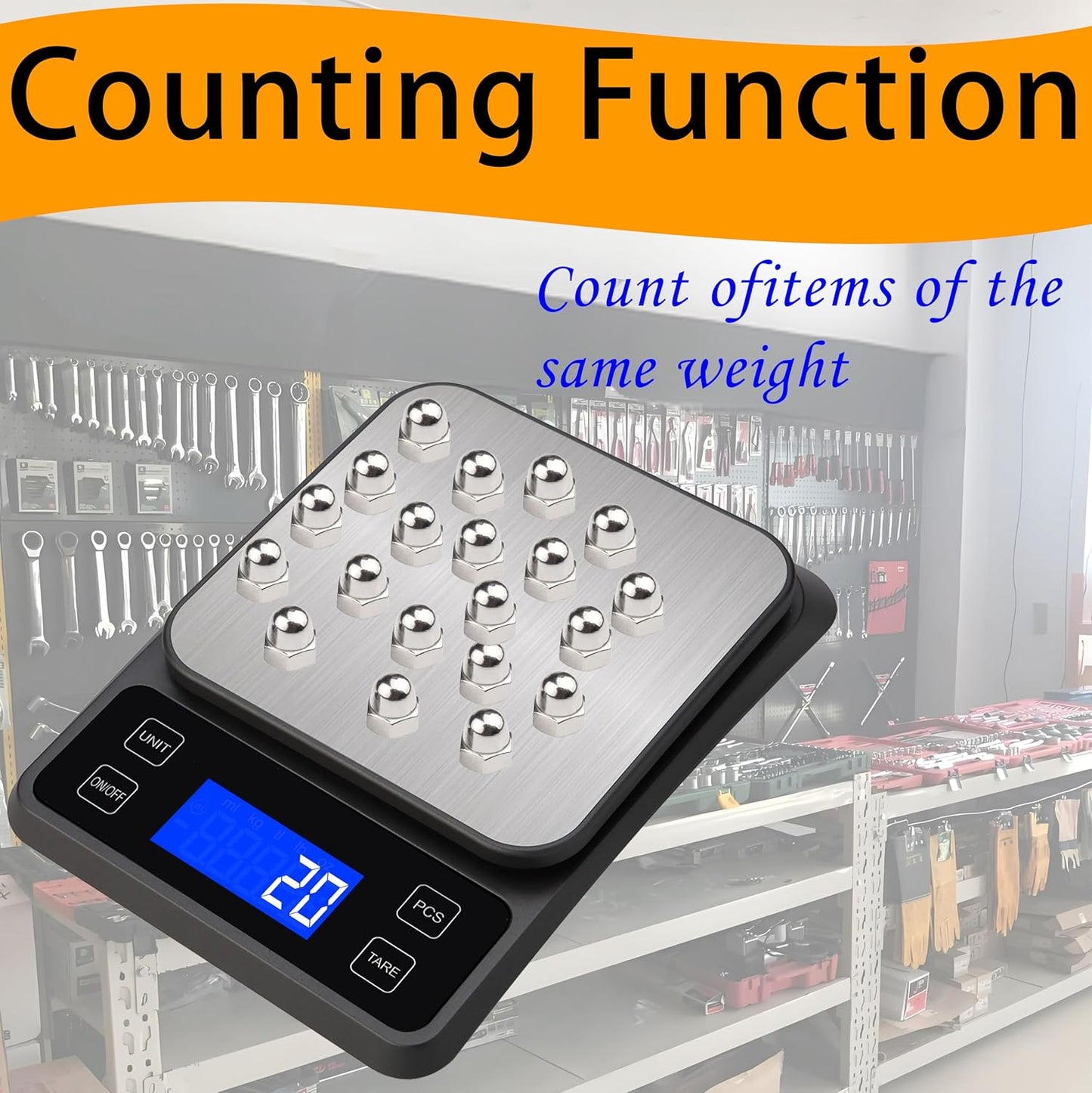 Rechargeable Digital Kitchen Scale, 11lb/0.1g High Precision Food Scale,7 Units Digital Grams and Ounces for Weight Loss, Baking, Cooking and Meal Prep with Backlit LCD and Tare Function