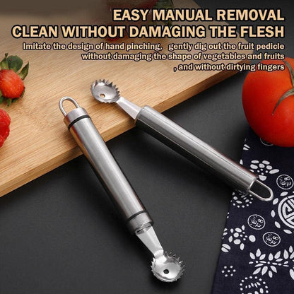 Stainless Steel Strawberry Huller and Tomato Stem Corer Tool Strawberry Tomato Corer Huller Stem Remover For Strawberries Multi-Function Pitter Remover Gadgets Kitchen Tool