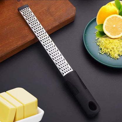 Premium Lemon Zester Grater with Handle - Fruits, Garlic, Chocolate, Nutmeg, Ginger Grater - Stainless Steel Citrus Zester with Blade Cover