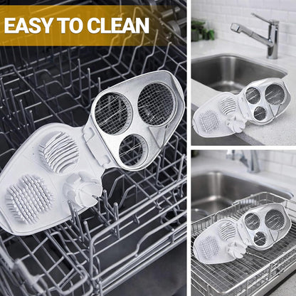 3-in-1 Egg Slicer for Hard Boiled Eggs, Stainless Steel Egg Cutter with 3 Slicing Styles, Heavy Duty Kitchen Tool for Eggs, Strawberries, Mushrooms, Kiwi & Soft Fruits