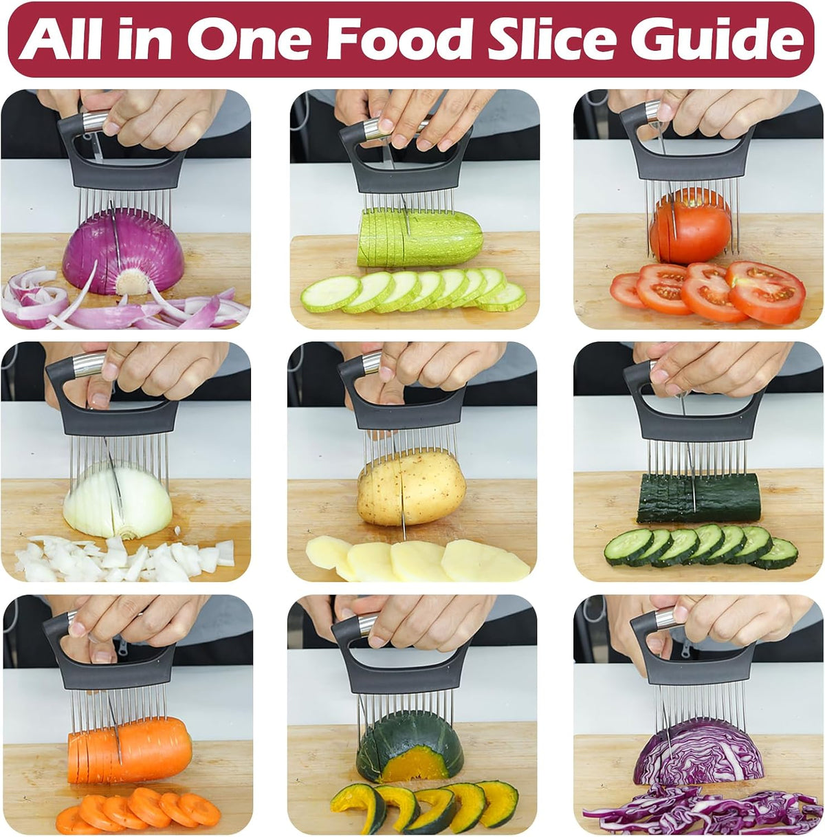 Extra-Large Onion Holder for Slicing, 304 Stainless Steel