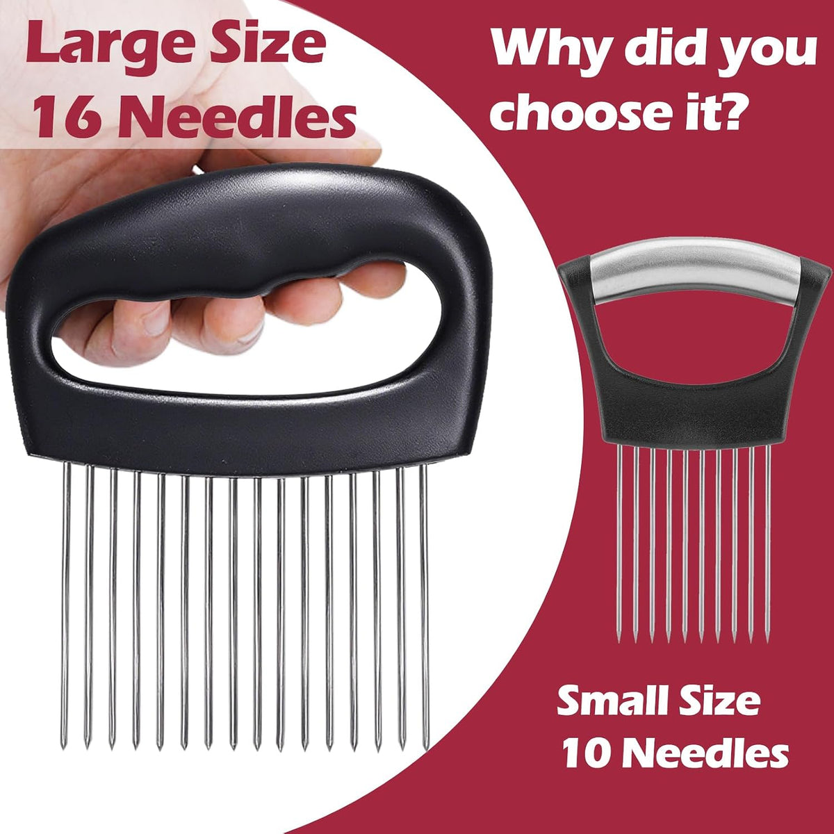 Extra-Large Onion Holder for Slicing, 304 Stainless Steel