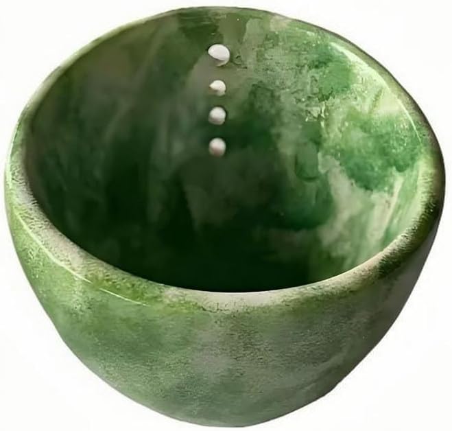 Pottery Herb Stripper Bowl, Hamblin Bros Pottery Herb Stripper Bowl, Hugimpel Pottery Herb Stripper, Handmade Herb Stripper with Different Hole Sizes for Separating Leaves and Stems (Style A)