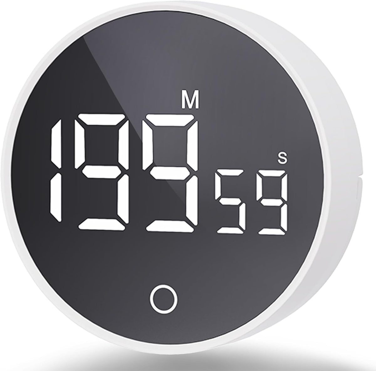 Digital Kitchen Timers, Magnetic Rotary Timer with Large LED Display, 3 Volume Levels, 0-199Min Countdown/Up, Easy Operation for Cooking, Studying, Fitness, Kids & Seniors