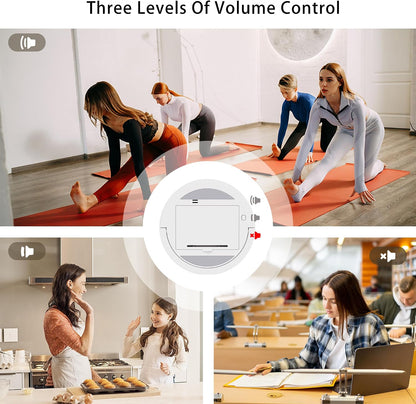 Digital Kitchen Timers, Magnetic Rotary Timer with Large LED Display, 3 Volume Levels, 0-199Min Countdown/Up, Easy Operation for Cooking, Studying, Fitness, Kids & Seniors