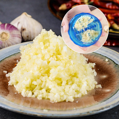 Garlic Crusher Tool, Blue Manual Garlic Mincer Press, Non-Slip Garlic Mincer Garlic Peeler, Kitchen Gadget Garlic Presses for Mincing Garlic Onions, Gingers, Fruits, Salad