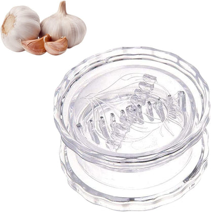 Garlic Crusher Tool, Blue Manual Garlic Mincer Press, Non-Slip Garlic Mincer Garlic Peeler, Kitchen Gadget Garlic Presses for Mincing Garlic Onions, Gingers, Fruits, Salad