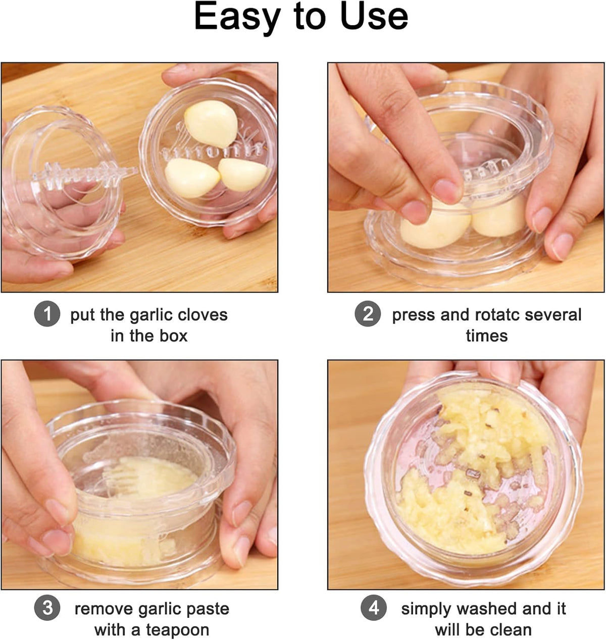 Garlic Crusher Tool, Blue Manual Garlic Mincer Press, Non-Slip Garlic Mincer Garlic Peeler, Kitchen Gadget Garlic Presses for Mincing Garlic Onions, Gingers, Fruits, Salad