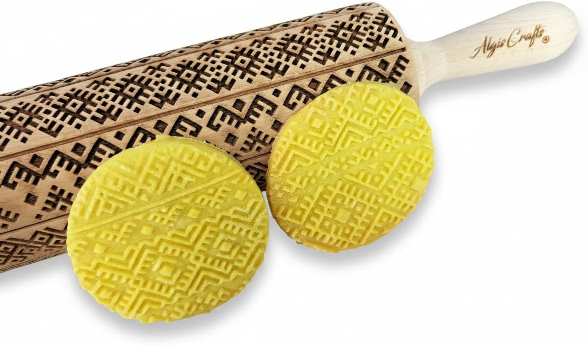 HEARTS EMBOSSING ROLLING PIN WOODEN ROLLING PIN for EMBOSSED COOKIES with LOVE HEARTS