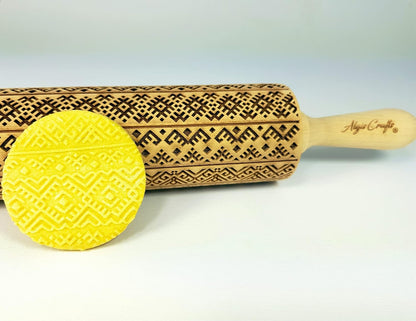 HEARTS EMBOSSING ROLLING PIN WOODEN ROLLING PIN for EMBOSSED COOKIES with LOVE HEARTS