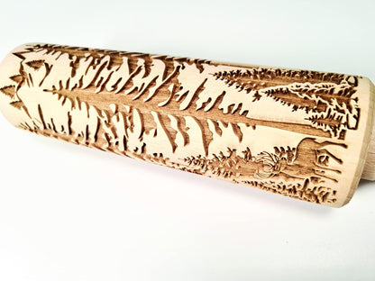 HEARTS EMBOSSING ROLLING PIN WOODEN ROLLING PIN for EMBOSSED COOKIES with LOVE HEARTS