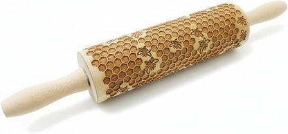 HEARTS EMBOSSING ROLLING PIN WOODEN ROLLING PIN for EMBOSSED COOKIES with LOVE HEARTS