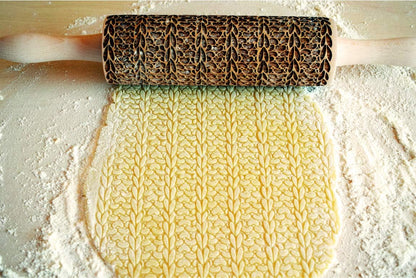 HEARTS EMBOSSING ROLLING PIN WOODEN ROLLING PIN for EMBOSSED COOKIES with LOVE HEARTS