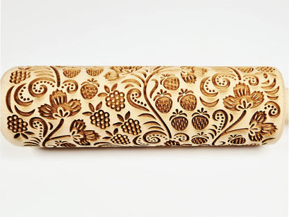 HEARTS EMBOSSING ROLLING PIN WOODEN ROLLING PIN for EMBOSSED COOKIES with LOVE HEARTS
