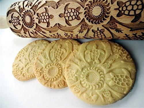 HEARTS EMBOSSING ROLLING PIN WOODEN ROLLING PIN for EMBOSSED COOKIES with LOVE HEARTS