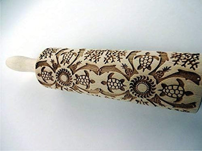 HEARTS EMBOSSING ROLLING PIN WOODEN ROLLING PIN for EMBOSSED COOKIES with LOVE HEARTS