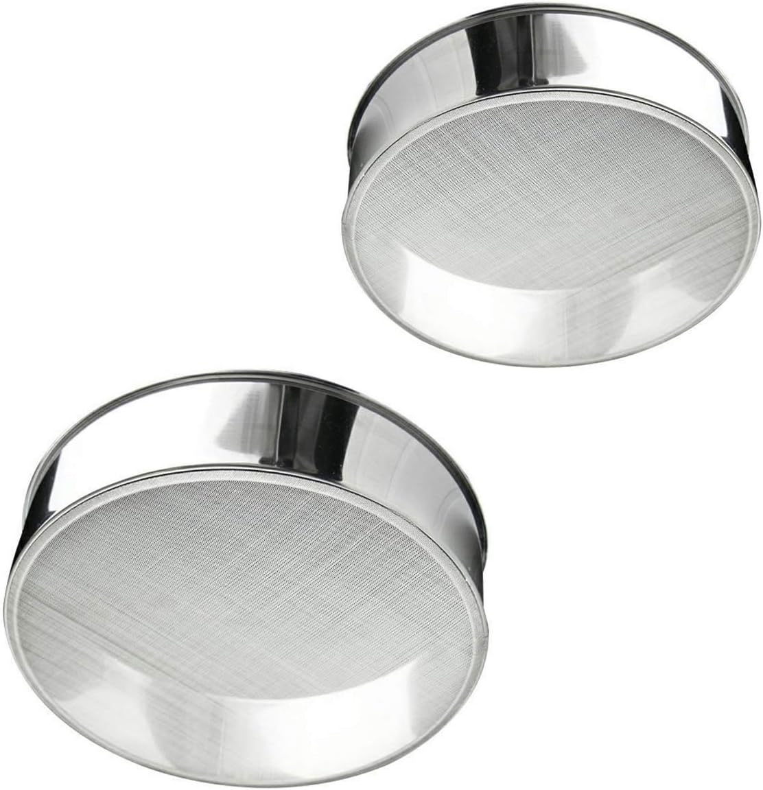Sieve Fine Mesh, Stainless Steel Round Sifter for Baking, Flour Sieve, 8 Inch 40 Mesh and 6 Inch 60 Mesh, 2PCS