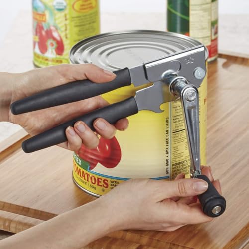 Commercial Easy Crank Can Opener Heavy Duty - Ergonomic Design