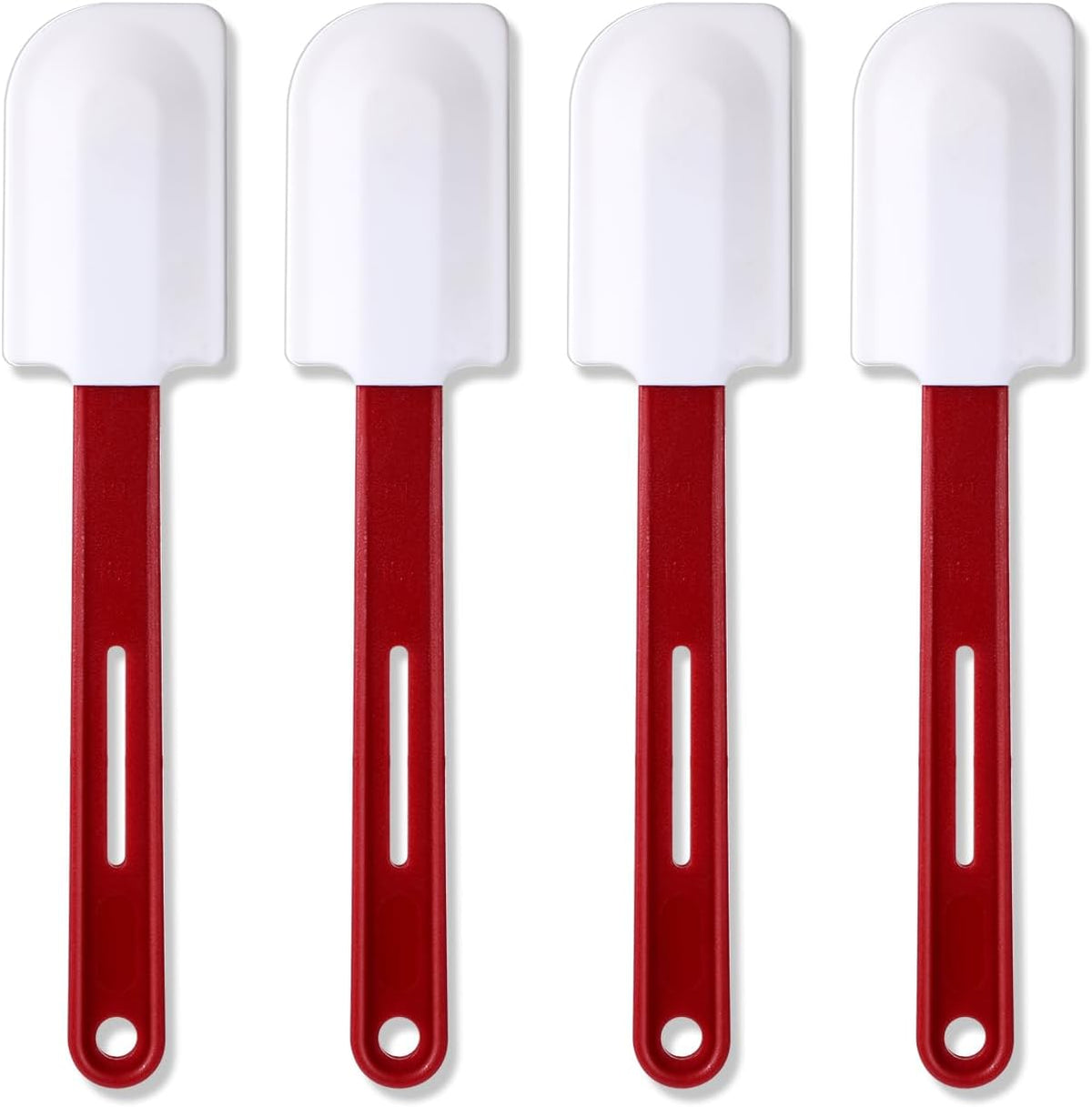 4 Pcs Commercial Rubber Spatula Heat Resistant, 10 Inch, 14 Inch
