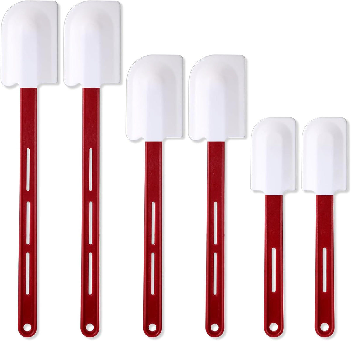 4 Pcs Commercial Rubber Spatula Heat Resistant, 10 Inch, 14 Inch